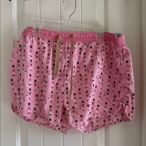 Pink Nutcracker Print Women's Pajama Shorts